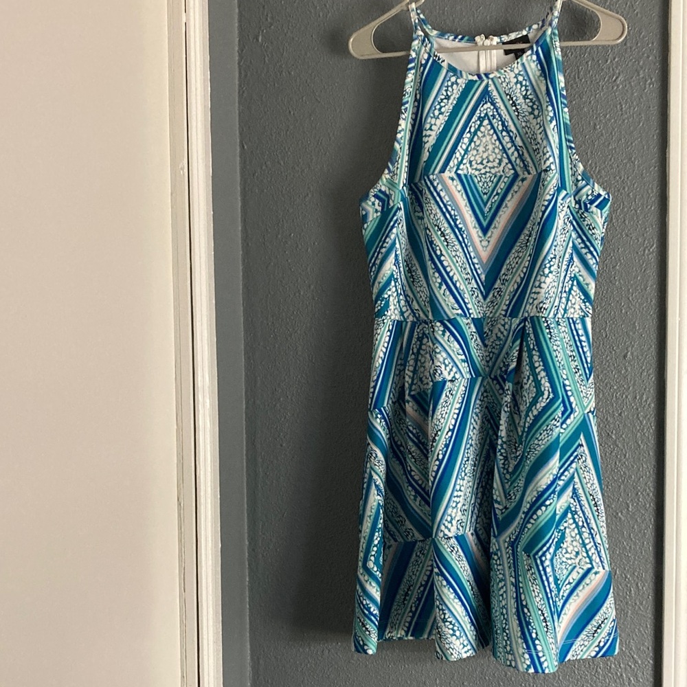XL blue/green women dress